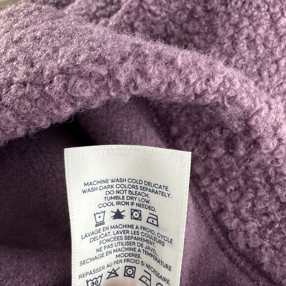 Lands' End Sherpa Pullover Womens 2X Purple 1/2 Zip Polyester Outdoor FS-1448 - Picture 11 of 12